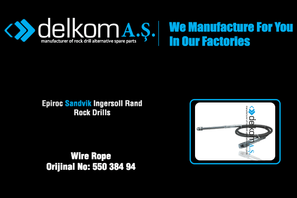 Baskı Halat Üst Rock Drill Spare Parts