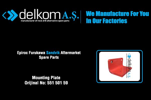 Kızak Arka Pleyti Rock Drill Spare Parts